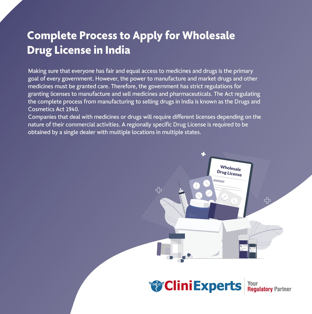 Complete process for wholesale drug license